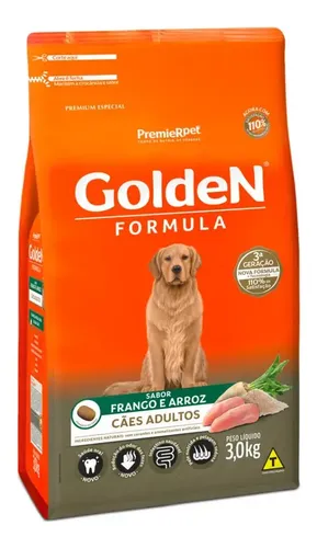 Golden Ração Seca para Cão Adulto Frango Arroz 3kg Saúde Bucal 4