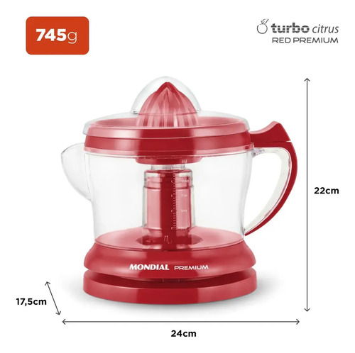 Espremedor Premium, Mondial, 30W - E-23 5