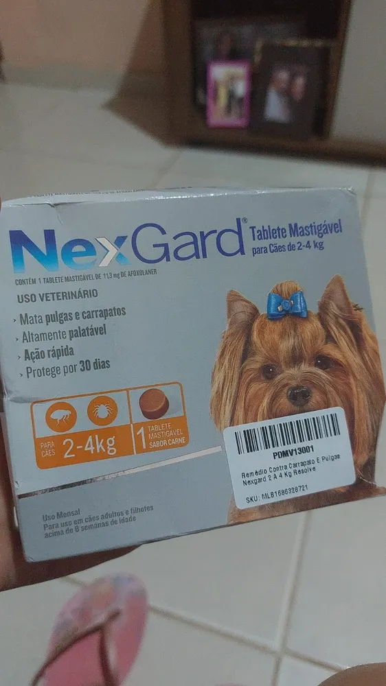 NexGard Antipulgas E Carrapatos Para Cães de 2kg a 4kg 1 Tablete Mastigável Proteção de 30 Dias 7