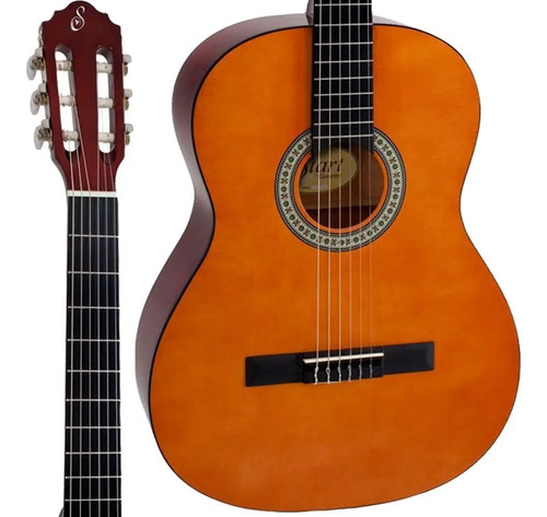 Violão Clássico Giannini N-14 Natural Tampo Sabina Verniz Brilhante Com Cordas De Nylon