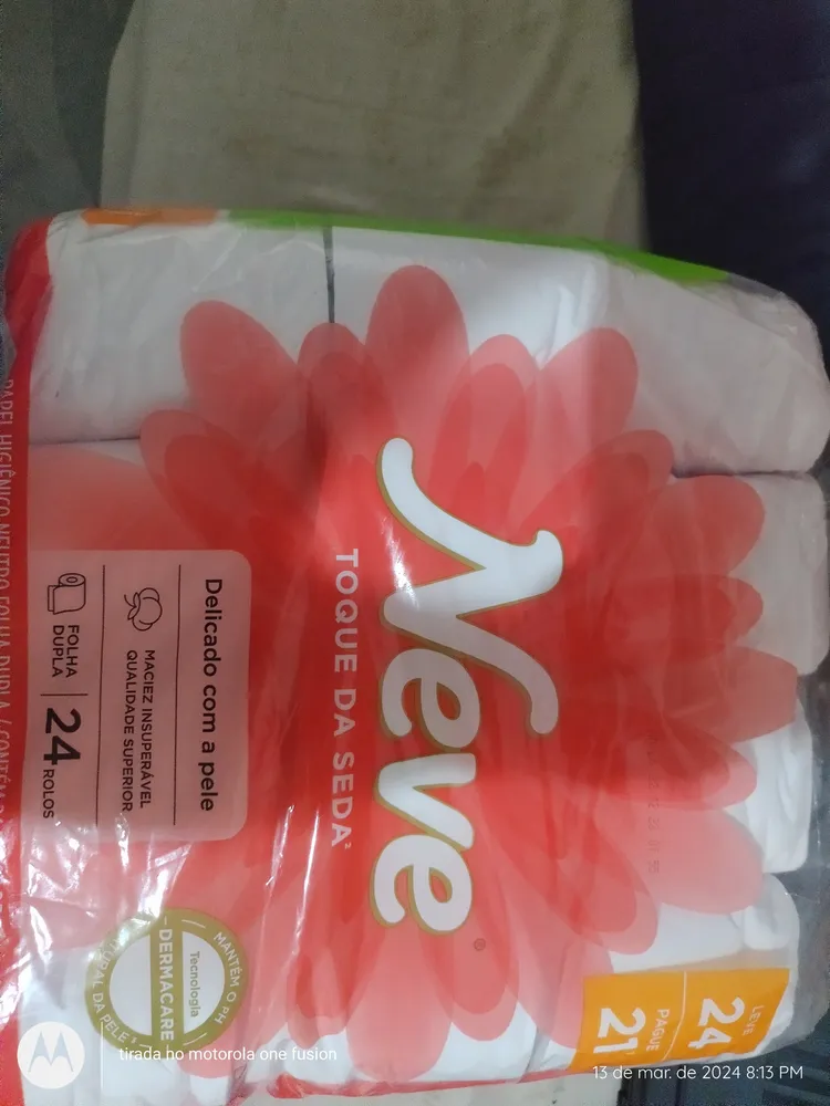 Papel higiênico Neve Toque da Seda folha dupla 30 m de 40 un 11