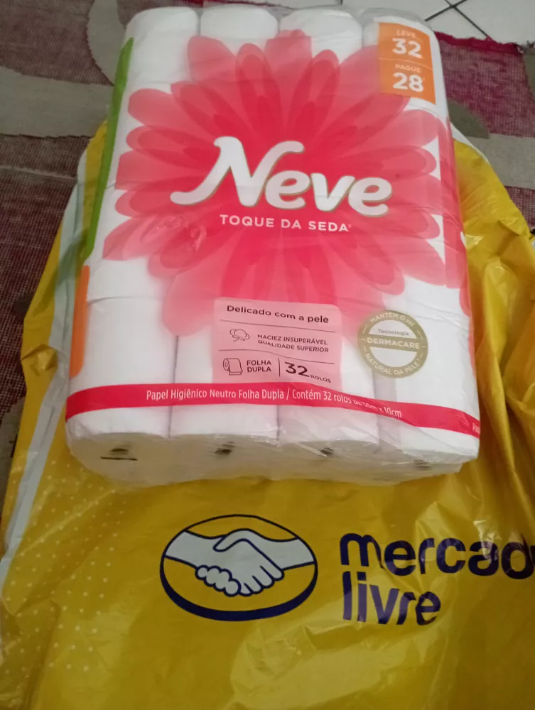 Papel higiênico Neve Toque da Seda folha dupla 30 m de 40 un 8