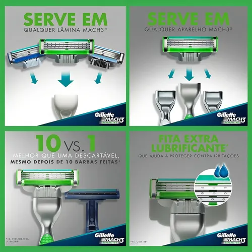 Carga para lâmina de barbear Gillette Mach3 Sensitive 20 u 4
