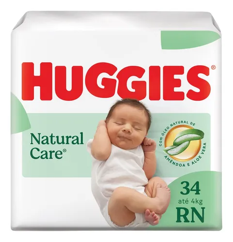 Huggies Fralda Descartável Premium Natural Care RN 34 Unidades 4