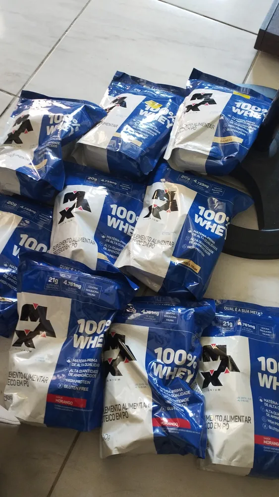 100% Whey 900g Refil Max Titanium Sabor Cookies & cream 6