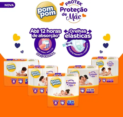 Fraldas Pom Pom Protek XG x 20 unidades 11