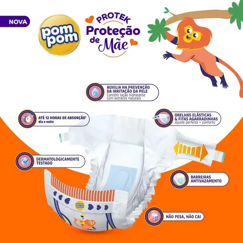 Fraldas Pom Pom Protek XG x 20 unidades 8