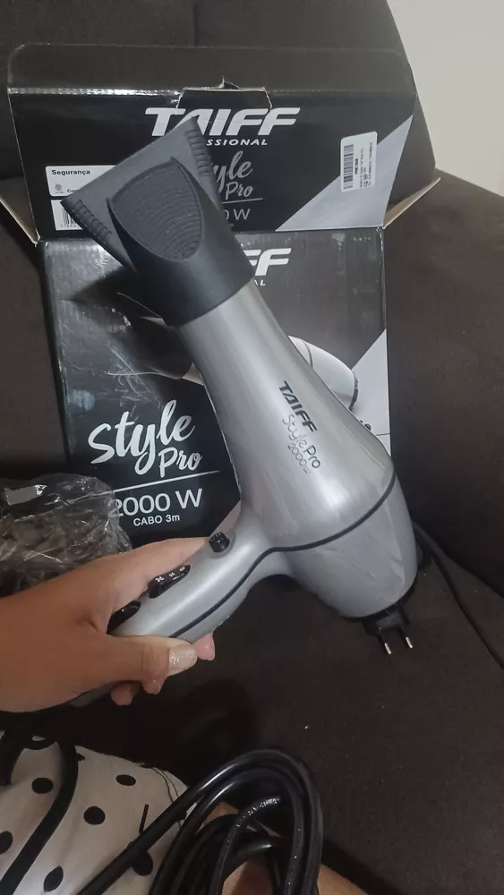 Secador de Cabelo Taiff Style Profissional 2000W Iônico Vermelho 10