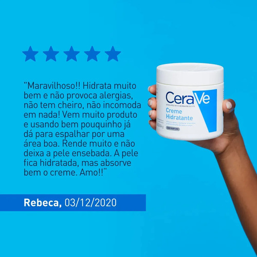 Creme Hidratante Corporal e facial para Pele Seca a Extra Seca Sem Perfume 454g CeraVe 4