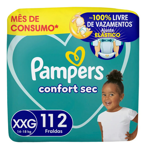 Fralda Pampers Confort Sec Tamanho XXG 112 Unidades