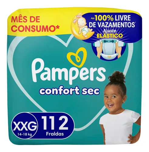 Fralda Pampers Confort Sec Tamanho XXG 112 Unidades 4