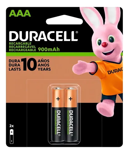 Pilha Recarregável Aaa Palito 900 Mah Duracell Com 2 Unidade 6