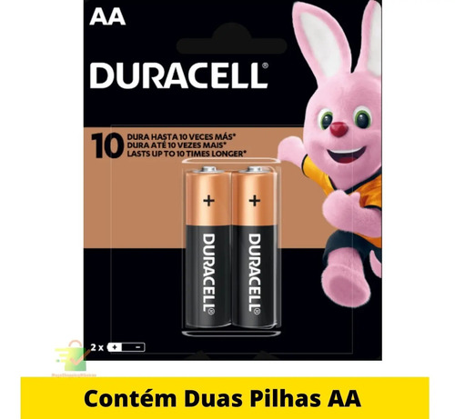 Pilha Alcalina Aa Pequena Duracell Com 2 Unidades 2