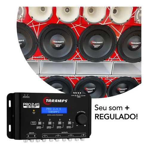 Processador de Áudio Digital Taramps Pro 2.4S para Som Automotivo com Crossover e Equalizador 15 Bandas 2
