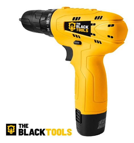 Parafusadeira Furadeira The Black Tools TB12A 3/8 a Bateria Cor Amarelo Frequência 60Hz 4
