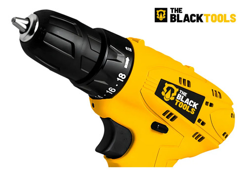 Parafusadeira Furadeira The Black Tools TB12A 3/8 a Bateria Cor Amarelo Frequência 60Hz 5