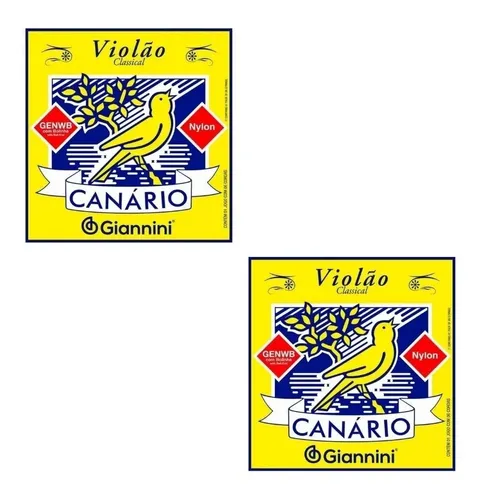 Kit 2 Encordoamento Violão Giannini Genwb Nylon Médio Bolinh