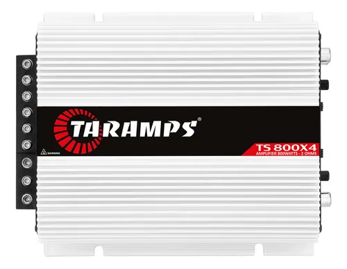 Modulo Taramps Ts 800 Rms Ts800x4 2 Ohms Amplificador 800w Entrada Rca E Fio T800 4 Canais Som Automotivo
