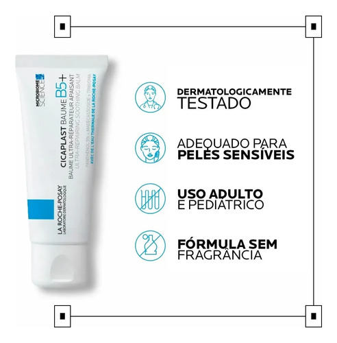 Creme Multirreparador Calmante, Cicaplast Baume B5+ La Roche-Posay, 20ml 10