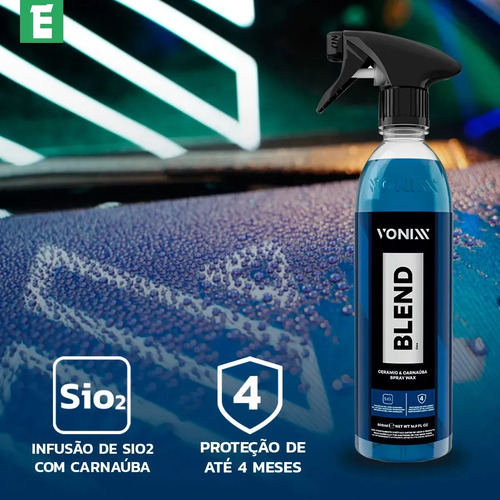 Vonixx Blend 500ml Proteção E Brilho + Flanela Microfibra 3