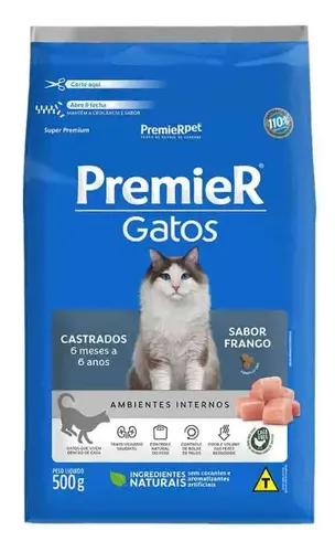 Ração Gatos Ad Cast 6 Meses A 6 Anos Frang 500 G