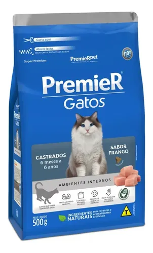 Ração Gatos Ad Cast 6 Meses A 6 Anos Frang 500 G 2