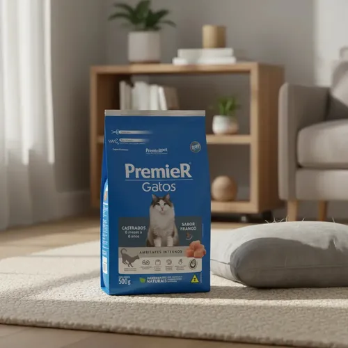 Ração Gatos Ad Cast 6 Meses A 6 Anos Frang 500 G 4
