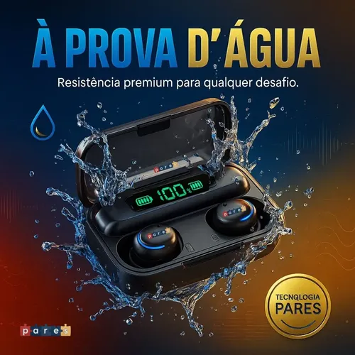 Fone De Ouvido Sem Fio Bluetooth F9-5 Pares Som Imersivo Powerbank Moderno Bateria Longa Duração Academia Compativel Com Todos Celulares — foto 8