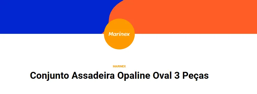 Marinex Conjunto de Assadeiras Oval Opaline 3 Peças Branco 11