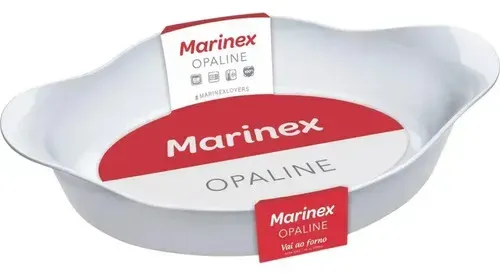 Marinex Conjunto de Assadeiras Oval Opaline 3 Peças Branco 9
