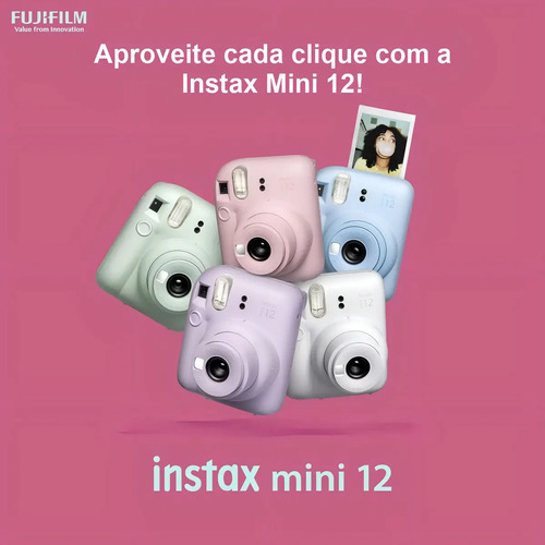 Câmera Instax Mini 12 Fujifilm Rosa Gloss - Fotos Em 10s 6