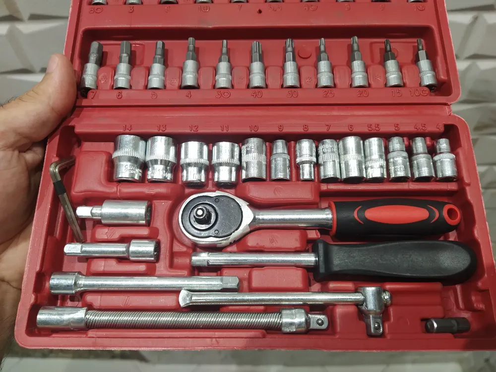 Kit Ferramentas Quicko 46 Peças Com Soquetes e Chaves Para Carro e Casa 8