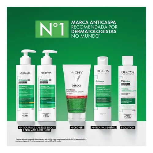 Shampoo Anticaspa para Normais a Oleosos com Selênio DS, DS Dercos Vichy, 300ml 11