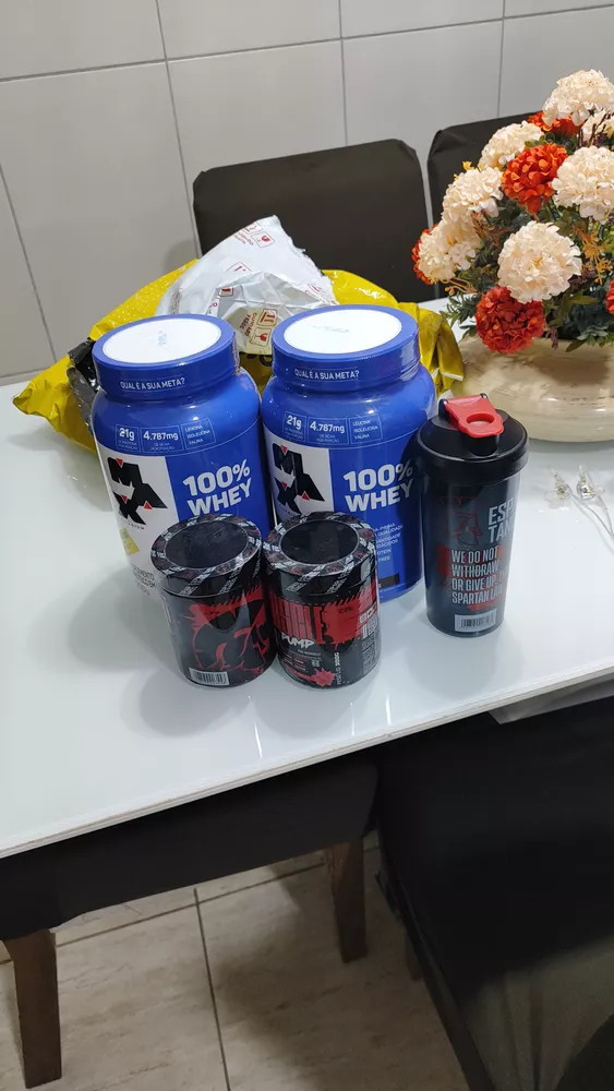 Suplemento Proteína 100% Whey Protein 900g Max Titanium Sabor Chocolate 7