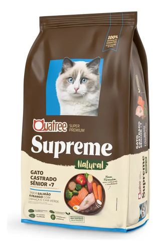 Ração Quatree Supreme Gatos Castrados Senior +7 10,1kg