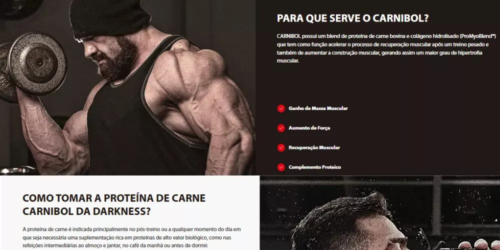 Darkness Carnibol Proteína Ultra Concentrada Chocolate - 900g 7