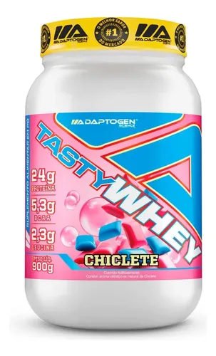 Suplemento Tasty Whey 3w Gourmet Whey Protein Adaptogen Science Pote 900g Sabor Chiclete