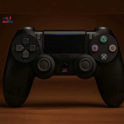 Controle Sem Fio Joystick Bluetooth Para Ps4 Videogame Tv Samsung Pc P4 Ps 4 Dual Shock Manete Pc Gamer Tv Smart Controle Bluetooth Celular Headset Sem Fio Com P2 - Marca Redfin 2
