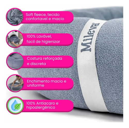Cama De Gato Caminha Nuvem Ninho Pet Soft Redonda 50x50cm Cor Pink 7