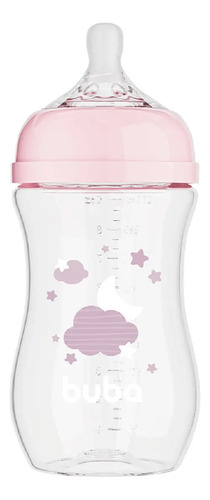Mamadeira Easy Flow 270ml Anticólica Evita Gases Buba Rosa N Rosa Nuvem 2