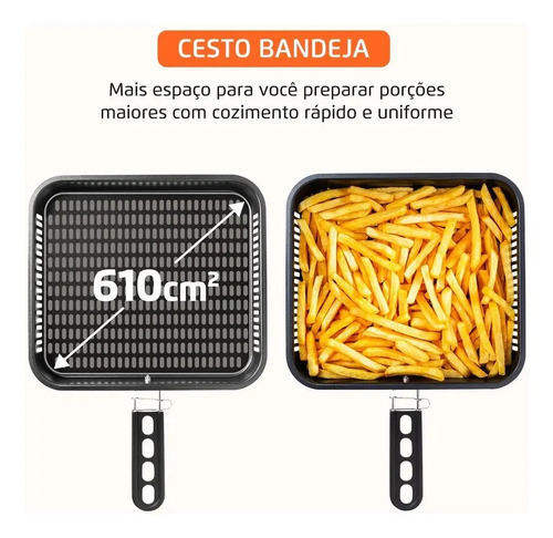 Fritadeira Elétrica AFON-12L-BG Forno Oven 12 Litros Preto Mondial 4