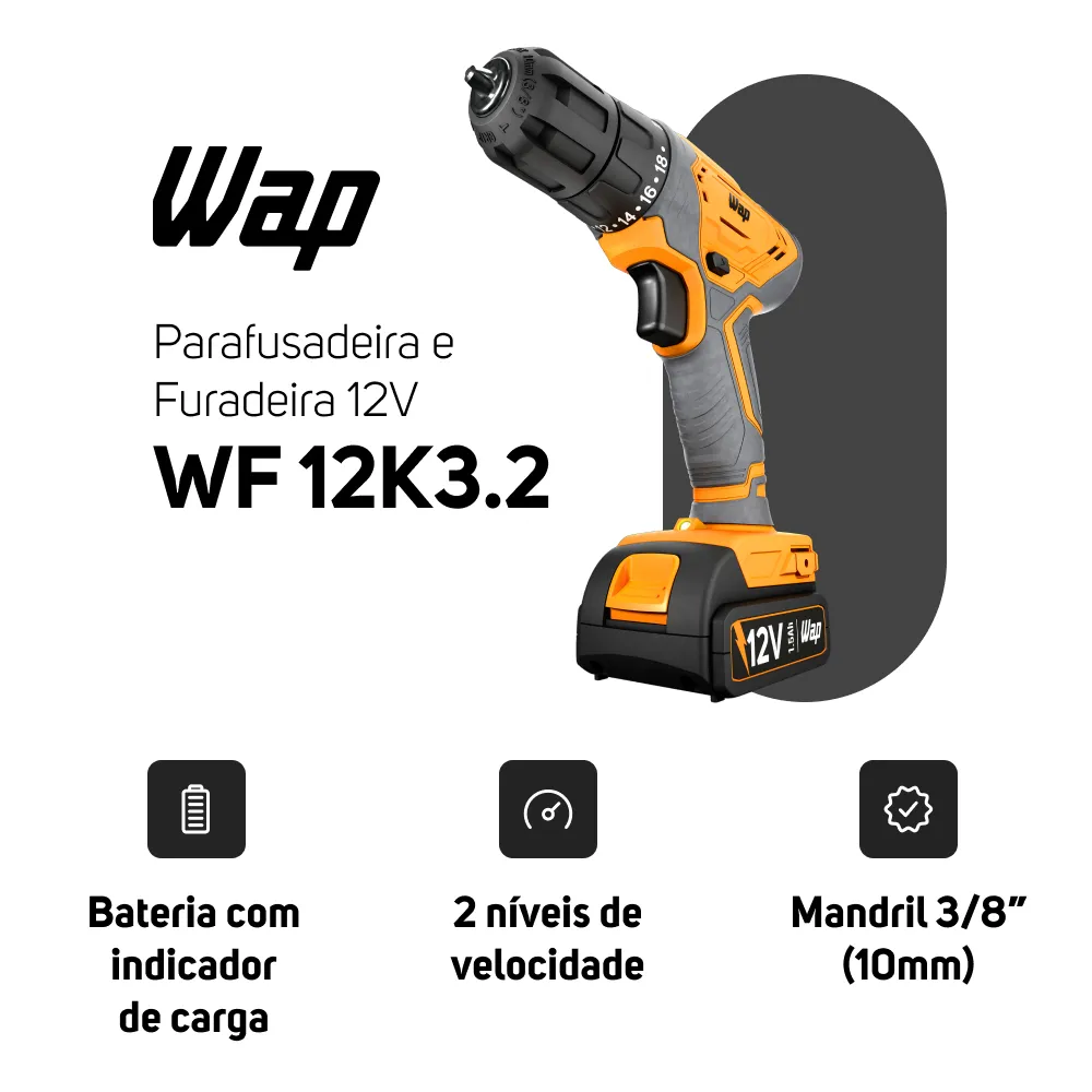 Parafusadeira E Furadeira De Impacto Wf 12k3.2 Wap 12