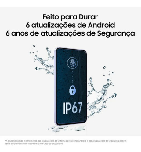 Smartphone Samsung Galaxy A36 5g 128gb 6gb Ram Câmera Tripla De Até 50mp Selfie De 12mp Ip67 Super Amoled 6.7'' Nfc Recursos Ai Android E Segurança Snapdragon - Violeta 3