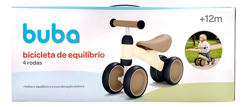 Bicicleta De Equilíbrio 4 Rodas Buba Bege 5