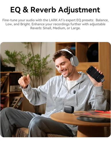 Hollyland Lark A1 Combo - Mini microfone sem fio para iPhone e Android (2 Tx + USB-C Rx + Ios Rx + estojo de carregamento), microfone magnético para YouTube, TikTok, podcasts e vlogs (branco) 6