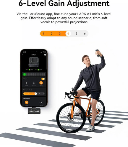 Hollyland Lark A1 Combo - Mini microfone sem fio para iPhone e Android (2 Tx + USB-C Rx + Ios Rx + estojo de carregamento), microfone magnético para YouTube, TikTok, podcasts e vlogs (branco) 9