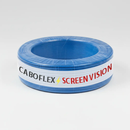 Fio 4mm Cabo Flexível Rolo Com 100 metros Elétrico 750v Cor Azul Marca Screen Vision 4