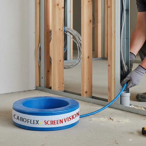 Fio 4mm Cabo Flexível Rolo Com 100 metros Elétrico 750v Cor Azul Marca Screen Vision 5