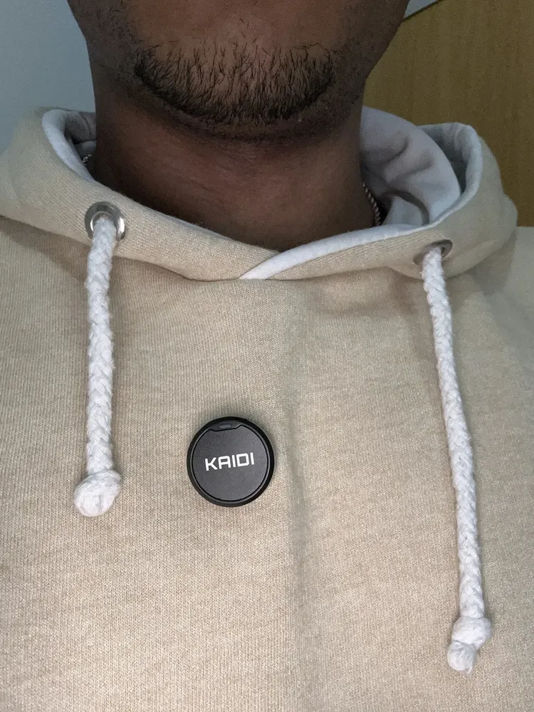 Microfone Sem Fio Lapela KAIDI KMF4-A Imã Duplo Anti Ruído para Iphone 11 12 13 14 7
