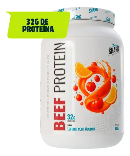 Beef Protein Zero Lactose da Shark Pro Sabor Laranja com Acerola 900g 4